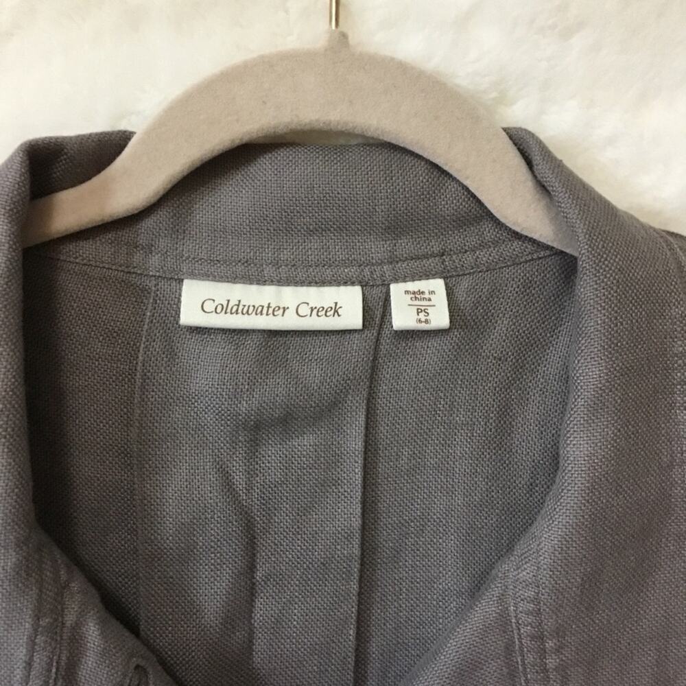 Coldwater Creek Gray Linen Jacket - Picture 3 of 7